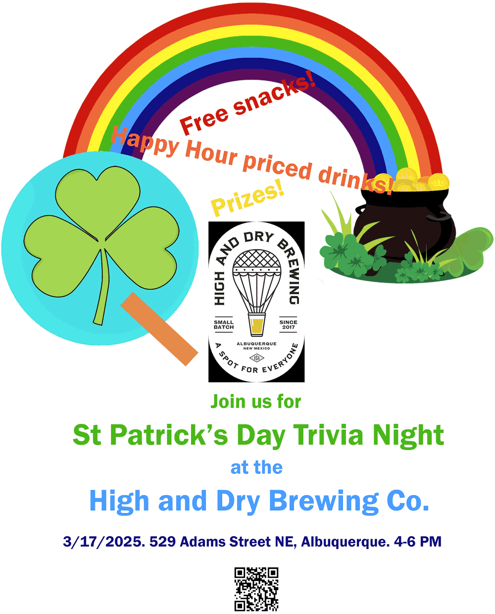 St. Patrick's Day flyer